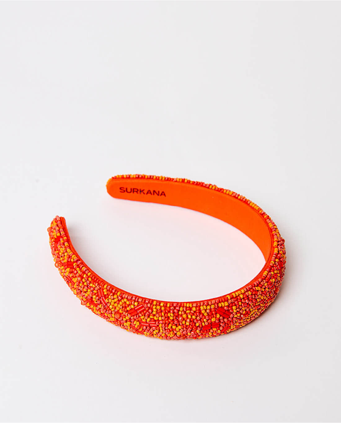 BEADED HEADBAND // Orange