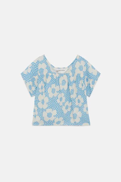 Blouse with Flower Print - Loja Real