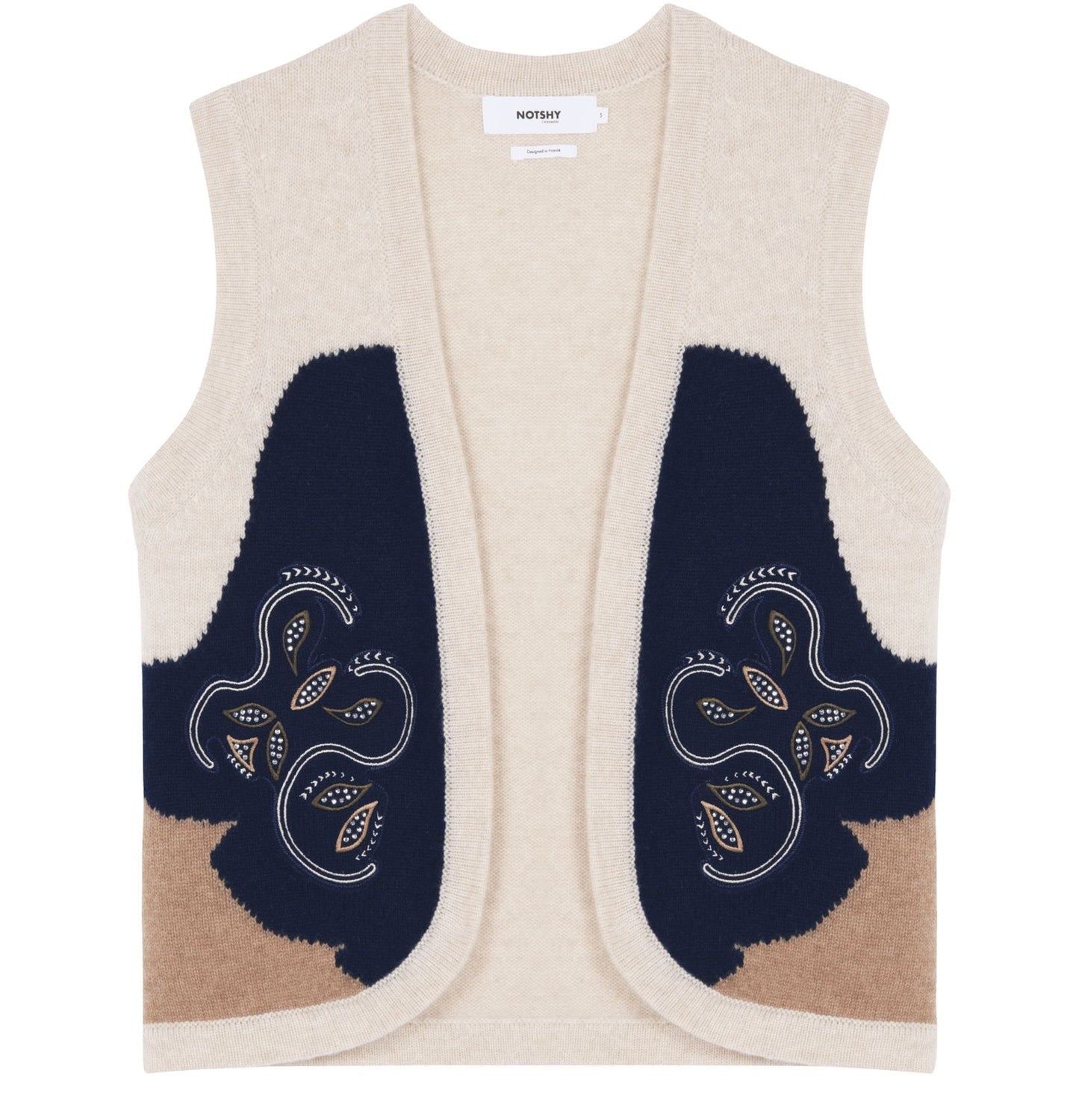 CASHMERE BOLERO // Tricolor Embroidered