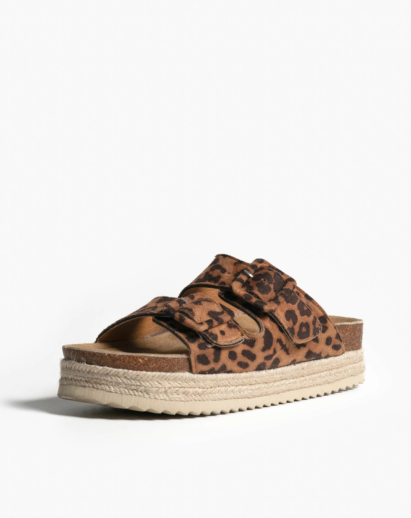 SUEDE SANDAL // Animal Print