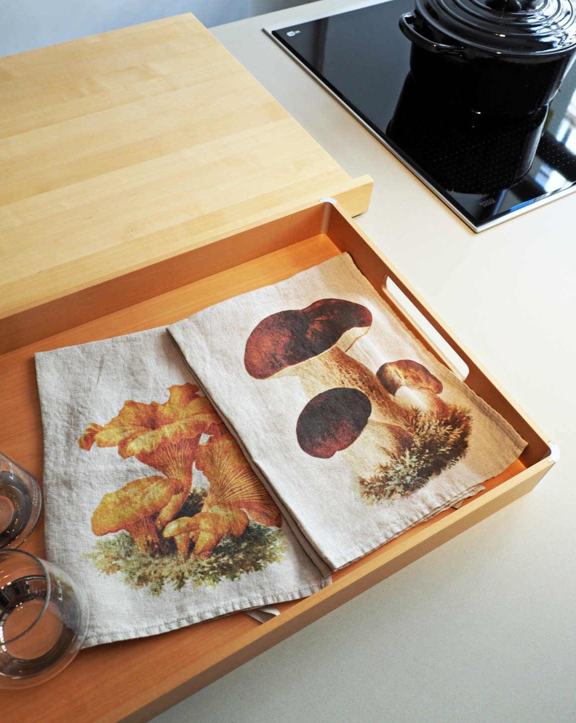 LINEN TOWELS // Mushrooms - Loja Real