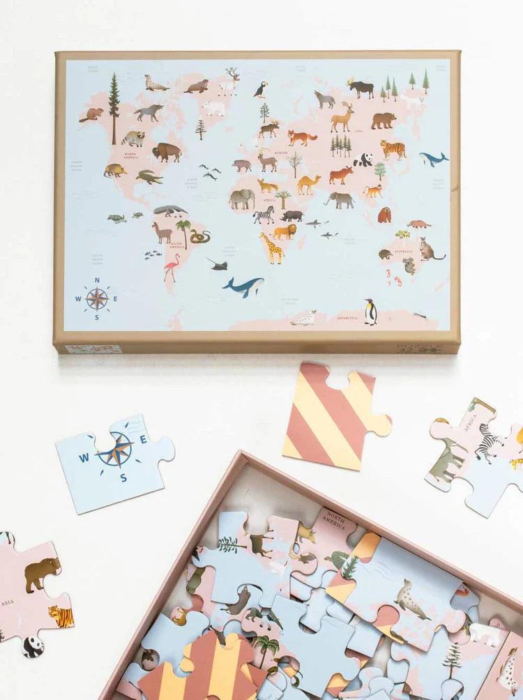 Puzzle // World Map Animal - Loja Real