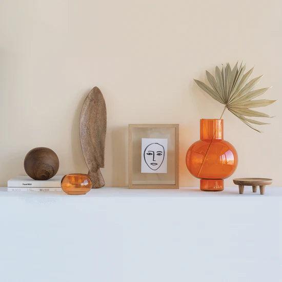 Vase Tummy Orange Rust - Loja Real