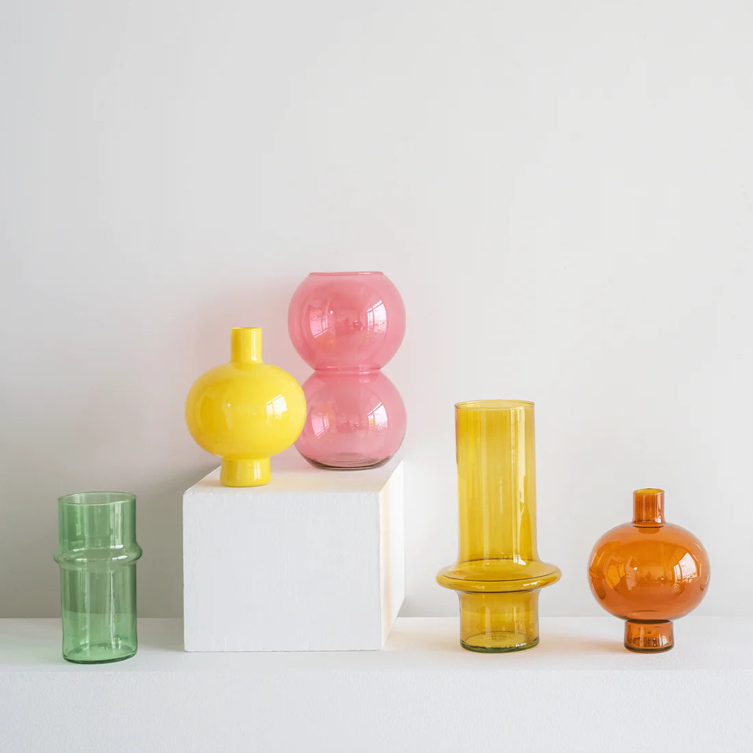 Vaso Amarelo Gema Vidro Reciclado