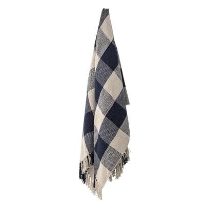 THROW // Checkered Blue Recycled Cotton - Loja Real