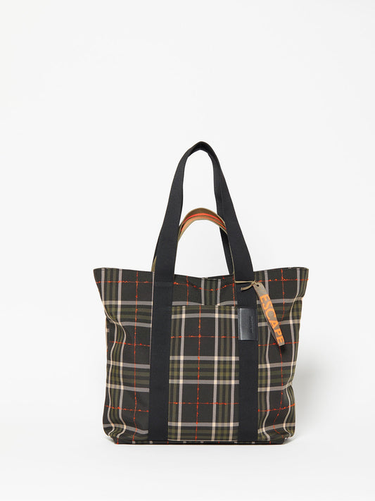 JackGomme Tote bag Green Orange Tartan