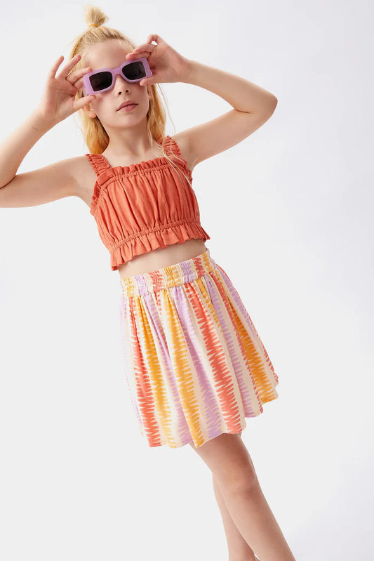 Striped Short Skirt