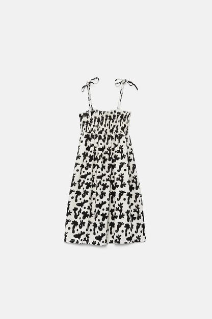 Dress Black and White print - Loja Real