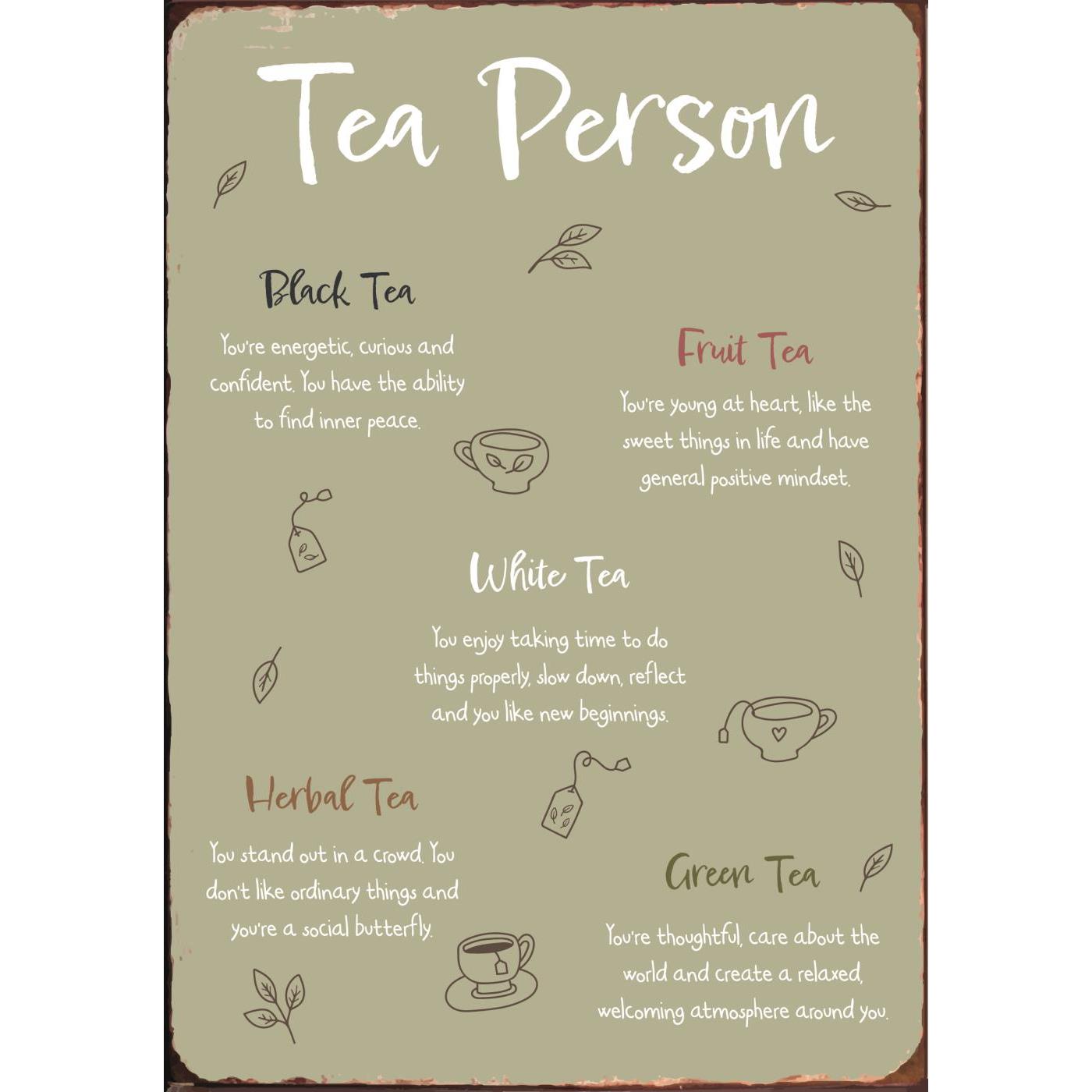 METAL SIGN // Tea Person