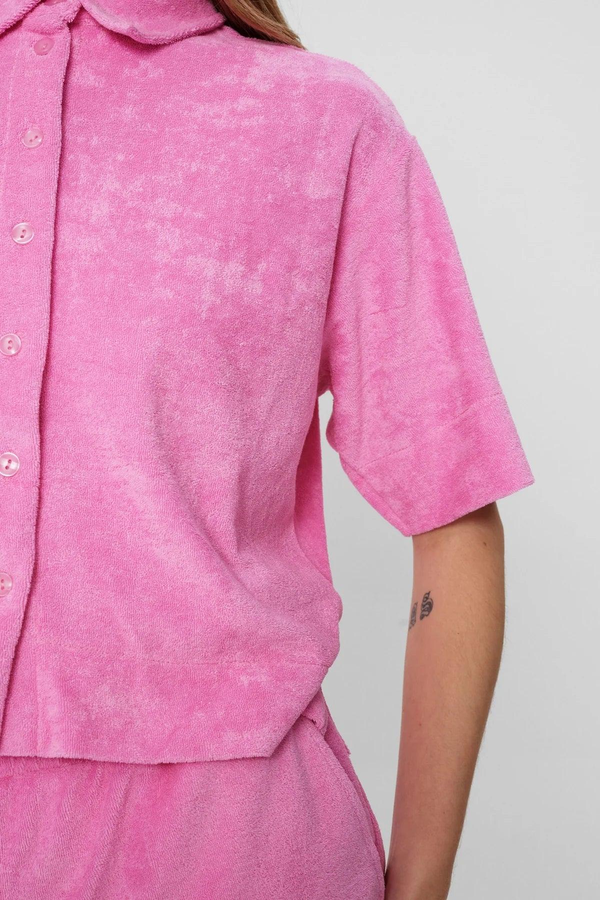 Short-Sleeve Plush Shirt - Loja Real