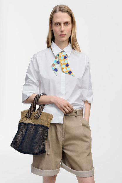 TWO-COLOR TOTE BAG BRONZE