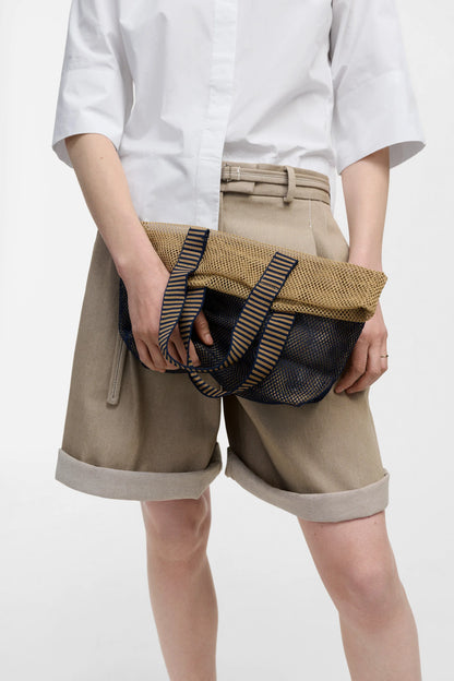 TWO-COLOR TOTE BAG BRONZE