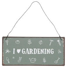 METAL SIGN // I Love Gardening