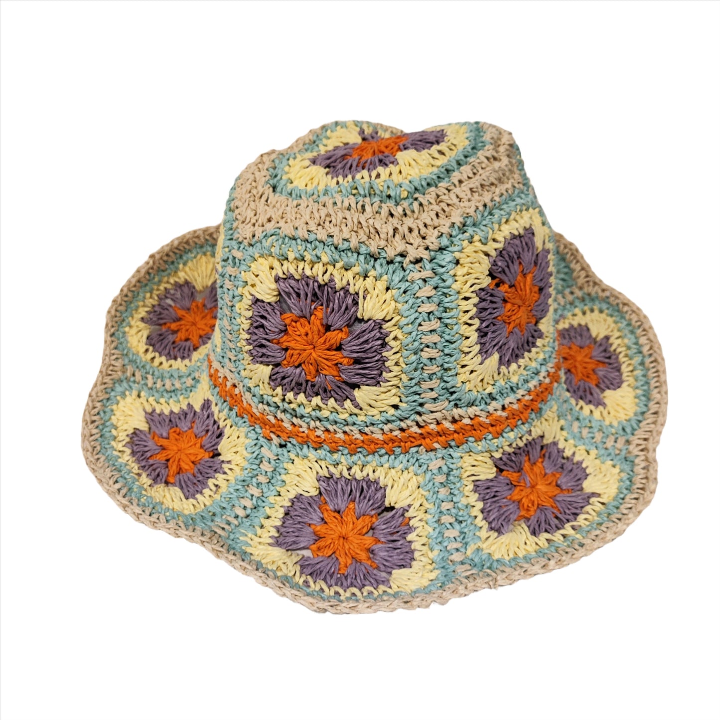 SUMMER HAT // Rafia Crochet Flowers