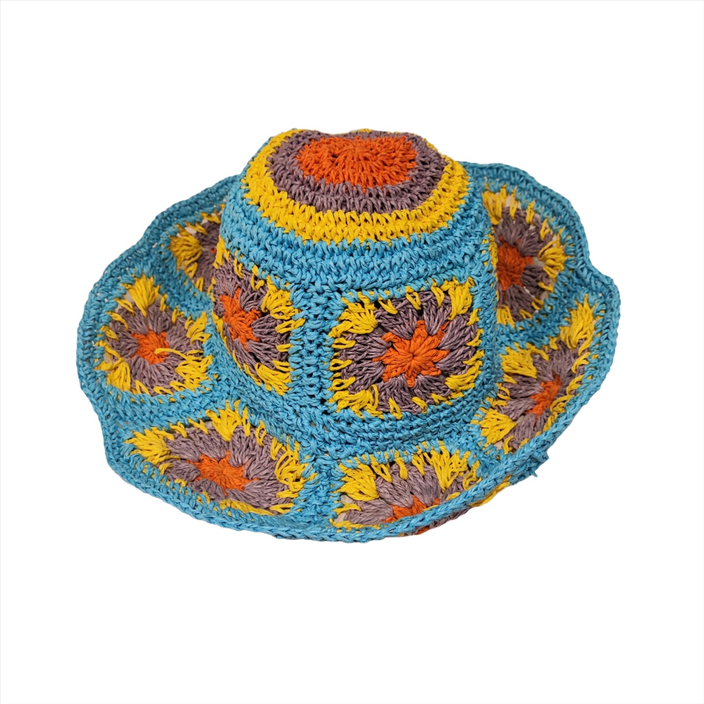 SUMMER HAT // Rafia Crochet Flowers