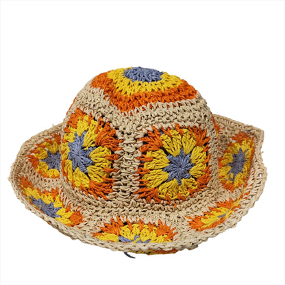 SUMMER HAT // Rafia Crochet Flowers