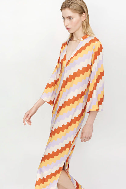 KAFTAN DRESS // Zigzag Print