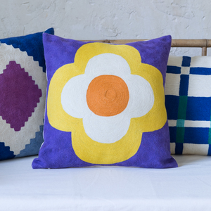 CUSHION // Cordelia Chainstitch Purple