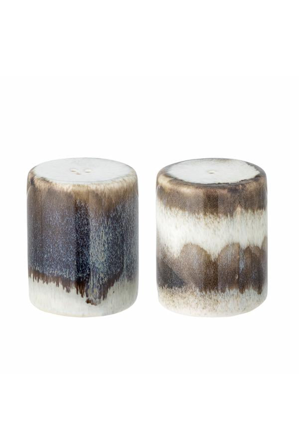 Paula Salt & Pepper Shaker Set, Grey, Stoneware