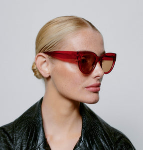 Lilly // Red Transparent Sunglasses