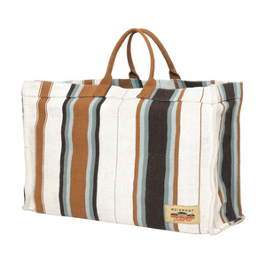 MOISMONT // Large Tote Bag N°40 Stripes Seven Coffee