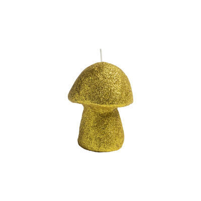 GLITTER CANDLE // Golden Mushroom