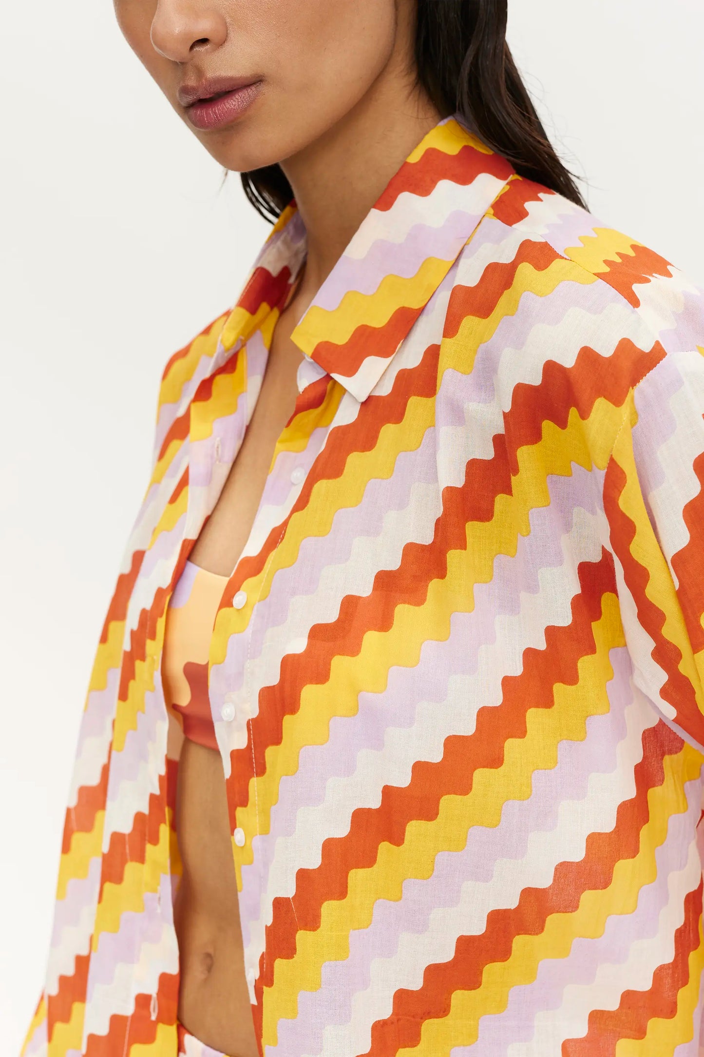 OVERSIZED SHIRT // Zigzag Print