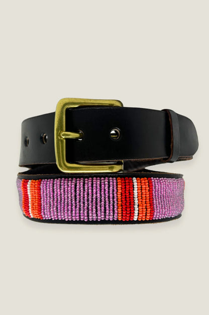 BEATED BELT // Stripes