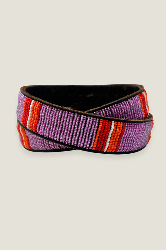 BEATED BELT // Stripes