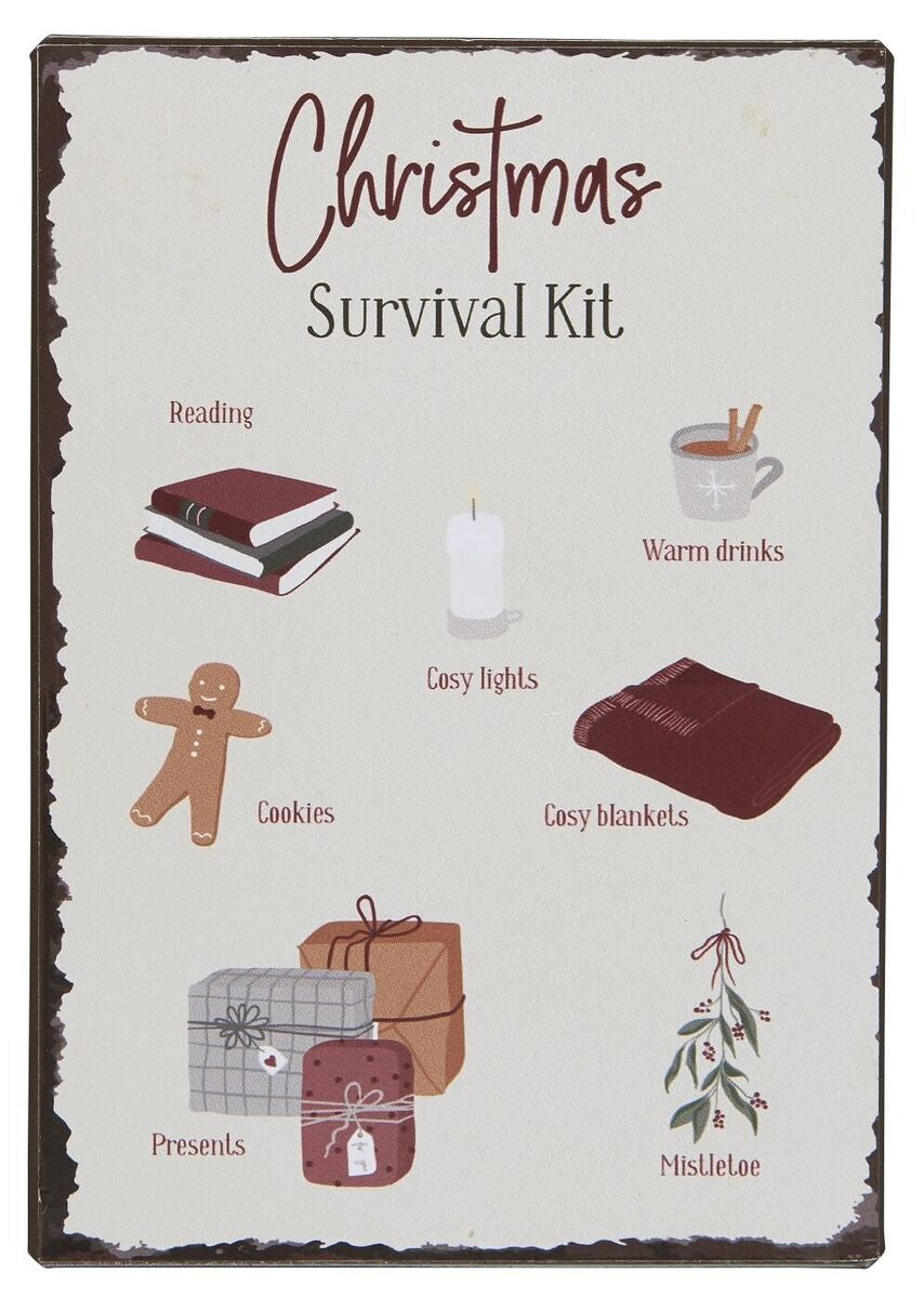 DECORATIVE PLAQUE // Christmas Survival Kit