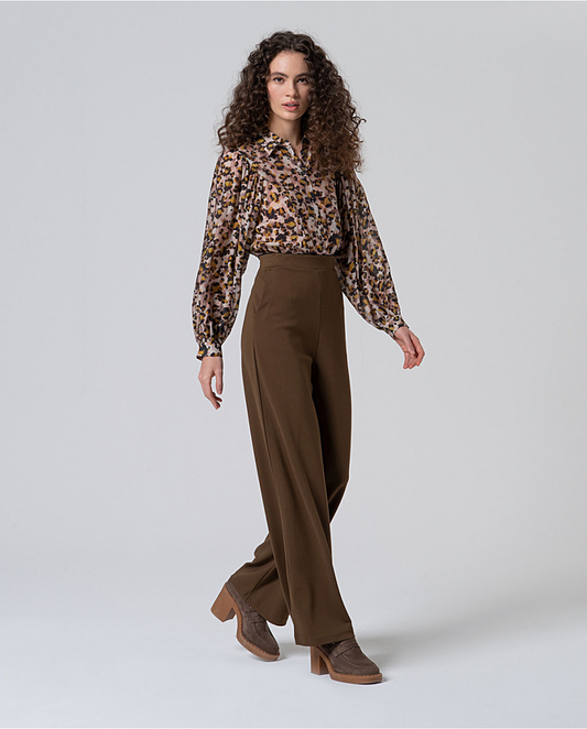 WIDE-LEG PANTS // Kaki