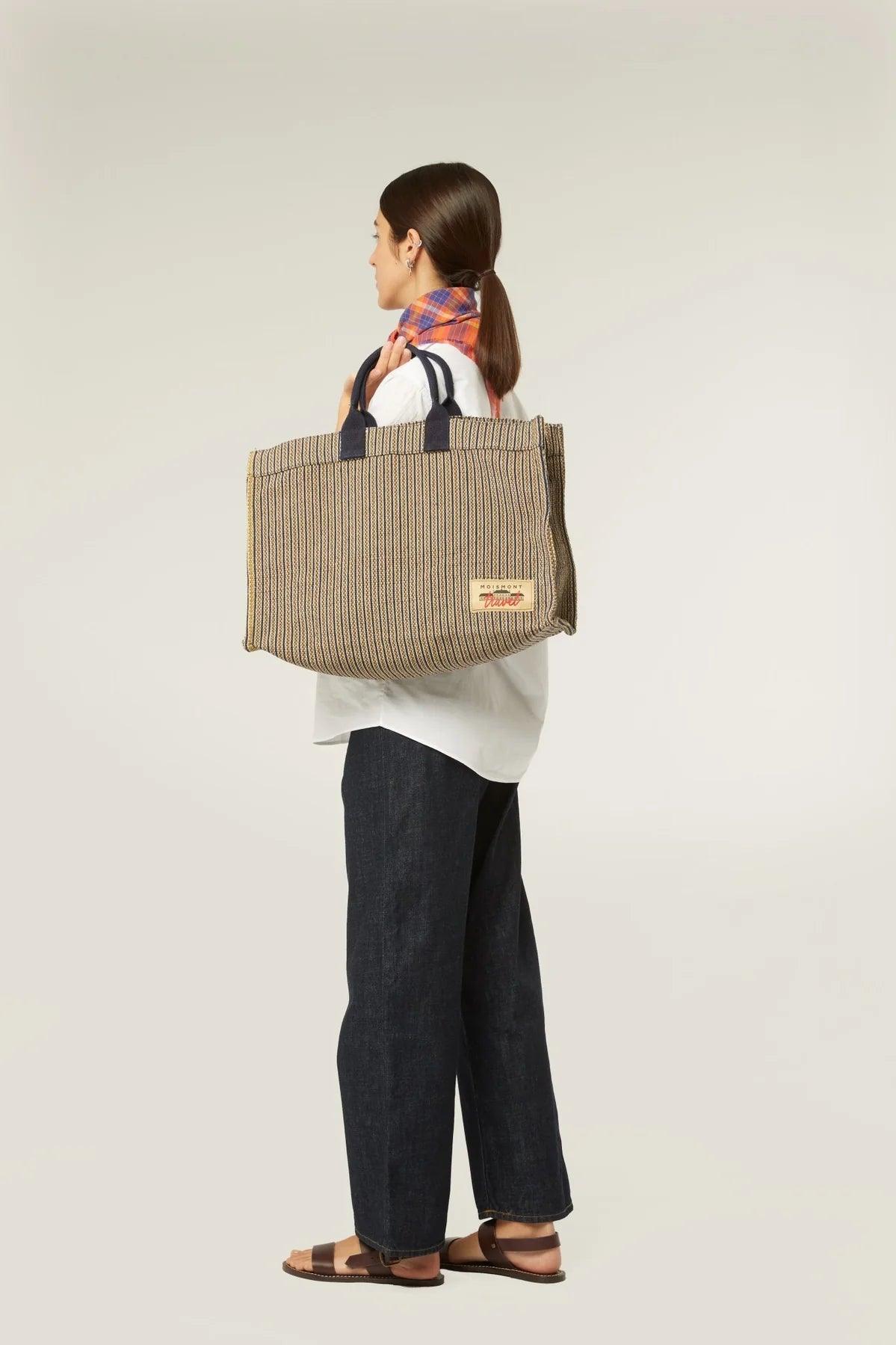 Tote Bag Stripes - Navy Blue - Loja Real