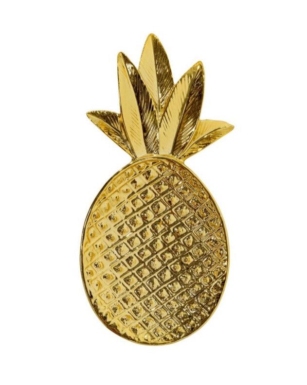 PINEAPPLE // gold ceramic plate - Loja Real