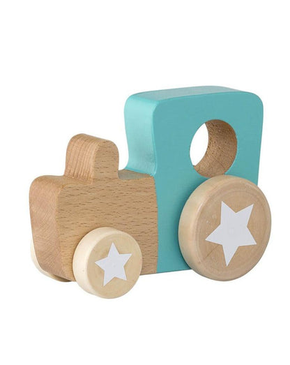 WOODEN TOY // Push Along Sky Blue - Loja Real