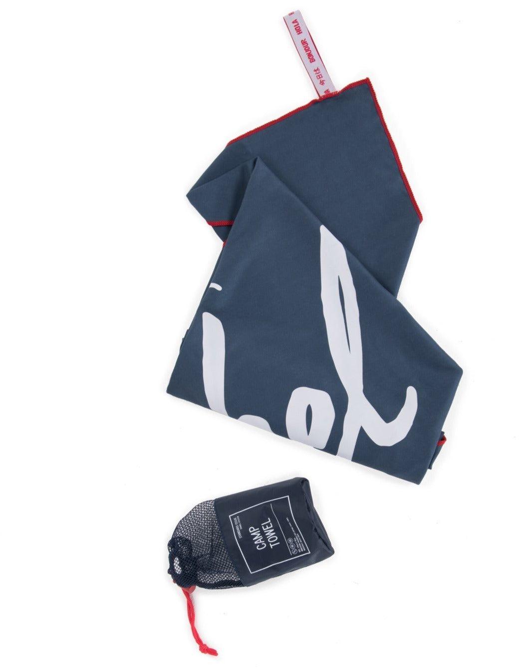 Camp towel Navy & Red - Loja Real