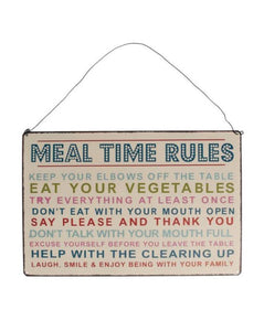 DECOR SIGN // Meal Time Rules - Loja Real