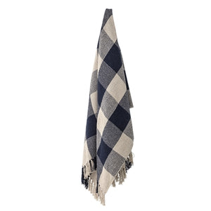 THROW // Checkered Blue Recycled Cotton